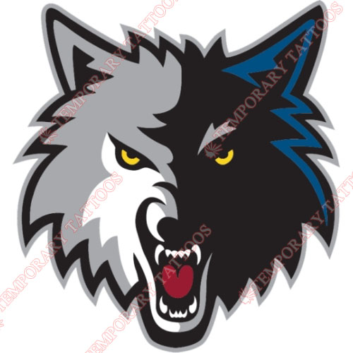 Minnesota Timberwolves Customize Temporary Tattoos Stickers NO.1093